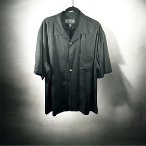 Nat Nast Black Silk Luxury Button-Up Shirt